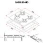 Варочная поверхность Perfelli HGG 61443 BL - 6