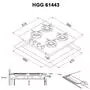 Варочная поверхность Perfelli HGG 61443 BL - 6