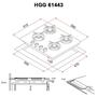 Варочная поверхность Perfelli HGG 61443 WH - 6
