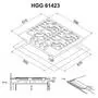 Варочная поверхность Perfelli HGG 61423 WH - 6