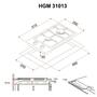 Варочная поверхность Perfelli HGM 31013 BL - 5
