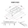 Варочная поверхность Perfelli HGM 31023 BL - 4