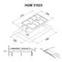 Варочная поверхность Perfelli HGM 31023 WH - 5