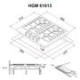 Варочная поверхность Perfelli HGM 61013 BL - 6