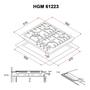 Варочная поверхность Perfelli HGM 61223 WH - 7
