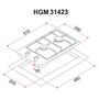 Варочная поверхность Perfelli HGM 31423 I - 5