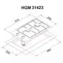Варочная поверхность Perfelli HGM 31423 I - 5