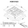 Варочная поверхность Perfelli HGM 61623 BL - 3