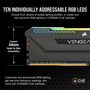 Модуль памяти для компьютера DDR4 16GB (2x8GGB) 3600 MHz Vengeance RGB Pro SL Black Corsair (CMH16GX4M2D3600C18) - 5