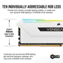 Модуль памяти для компьютера DDR4 16GB (2x8GGB) 3600 MHz Vengeance RGB Pro SL White Corsair (CMH16GX4M2D3600C18W) - 3