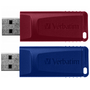 USB флеш накопитель Verbatim 2x32GB Store'n'Go Slider Red/Blue USB 2.0 (49327) - 2
