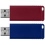 USB флеш накопитель Verbatim 2x32GB Store'n'Go Slider Red/Blue USB 2.0 (49327) - 3