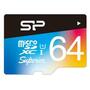 Карта памяти Silicon Power 64GB microSD class10 UHS-I Superior COLOR (SP064GBSTXDU1V20SP) - 1