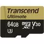 Карта памяти Transcend 64GB microSDXC class 10 UHS-I U3 MLC (TS64GUSDU3M) - 1