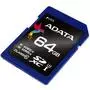 Карта памяти ADATA 64GB SDXC class 10 UHS-I U3 (ASDX64GUI3CL10-R) - 1