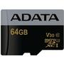 Карта памяти ADATA 64GB microSD class 10 UHS-I U3 V30 Premier Pro (AUSDX64GUI3V30S-RA1) - 1
