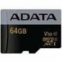 Карта памяти ADATA 64GB microSD class 10 UHS-I U3 V30 Premier Pro (AUSDX64GUI3V30G-RA1) - 1