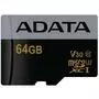 Карта памяти ADATA 64GB microSD class 10 UHS-I U3 V30 Premier Pro (AUSDX64GUI3V30G-RA1) - 1