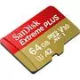 Карта памяти SanDisk 64GB microSDXC class 10 UHS-I U3 A2 Extreme Plus V30 (SDSQXBZ-064G-GN6MA) - 2