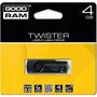 USB флеш накопитель Goodram 4GB TWISTER Black clip USB 2.0 (UTS2-0040KKR11) - 1