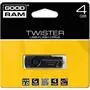 USB флеш накопитель Goodram 4GB TWISTER Black clip USB 2.0 (UTS2-0040KKR11) - 1