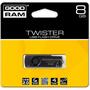 USB флеш накопитель Goodram 8GB TWISTER Black clip USB 2.0 (UTS2-0080KKR11) - 1