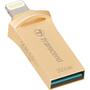 USB флеш накопитель Transcend 32GB JetDrive Go 500 Gold USB 3.1/Lightning (TS32GJDG500G) - 3