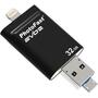 USB флеш накопитель PhotoFast 32GB i-Flashdrive EVO Plus Black USB3.0-microUSB/Lightning (EVOPLUS32GBU3) - 6