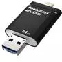 USB флеш накопитель PhotoFast 64GB i-Flashdrive EVO Plus Black USB3.0-microUSB/Lightning (EVOPLUS64GBU3) - 1
