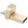 USB флеш накопитель ADATA 128GB I920 Gold USB 3.1 Gen1 /Lightning (AAI920-128G-CGD) - 2
