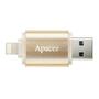 USB флеш накопитель Apacer 32GB AH190 Gold USB 3.1/Lightning (AP32GAH190C-1) - 2