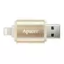 USB флеш накопитель Apacer 32GB AH190 Gold USB 3.1/Lightning (AP32GAH190C-1) - 2