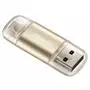 USB флеш накопитель Apacer 128GB AH190 Gold USB 3.1/Lightning (AP128GAH190C-1) - 1