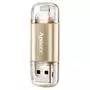 USB флеш накопитель Apacer 128GB AH190 Gold USB 3.1/Lightning (AP128GAH190C-1) - 2