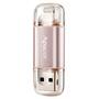 USB флеш накопитель Apacer 16GB AH190 Rose Gold USB 3.1/Lightning (AP16GAH190H-1) - 2