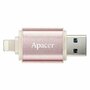 USB флеш накопитель Apacer 32GB AH190 Rose Gold USB 3.1/Lightning (AP32GAH190H-1) - 3