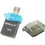 USB флеш накопитель PNY flash 16GB Duo-Link OU3 USB 3.0/microUSB (FDI16GOTGOU3G-EF) - 2