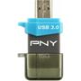 USB флеш накопитель PNY flash 16GB Duo-Link OU3 USB 3.0/microUSB (FDI16GOTGOU3G-EF) - 3