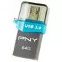 USB флеш накопитель PNY flash 64GB Duo-Link OU3 OTG USB 3.0 (FDI64GOTGOU3G-EF) - 1