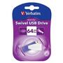 USB флеш накопитель Verbatim 64GB Store 'n' Go Pin Swive Violet USB 2.0 (049816) - 4