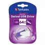 USB флеш накопитель Verbatim 64GB Store 'n' Go Pin Swive Violet USB 2.0 (049816) - 4