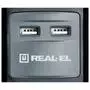 Сетевой удлинитель REAL-EL RS-5 USB CHARGE 3m, black (EL122500003) - 1