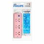 Сетевой удлинитель Philips 3 розетки, Pink (Philips Pink) - 4