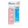 Сетевой удлинитель Philips 3 розетки, Pink (Philips Pink) - 4