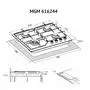 Варочная поверхность Minola MGM 616224 WH - 10 Варочная поверхность Minola MGM 616224 WH - 10