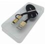 Дата кабель USB 2.0 AM to Lightning + Micro 5P 1.0m Flat Black Auzer (AC-D1BK) - 1