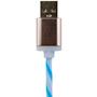 Дата кабель USB 2.0 AM to Lightning 1.0m W-Bl (силикон) бело->голубой LogicPower (5143) - 1