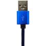 Дата кабель USB 2.0 AM to Micro 5P 1.0m Bl (метал. плетение) синий LogicPower (5118) - 1