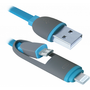 Дата кабель USB10-03BP USB - Micro USB/Lightning, blue, 1m Defender (87487) - 1