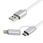 Дата кабель USB 2.0 AM to Micro 5P&Lightning 1.0m Vinga (USBAMMICRO&Lightning-1.0) - 5
